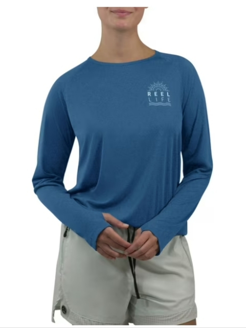 Reel Life Blue Long Sleeve Shirt M SIZE